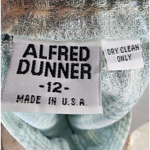 Alfred Dunner Plaid Blazer & Skirt Set Light Blue Size 12 - Picture 12 of 12